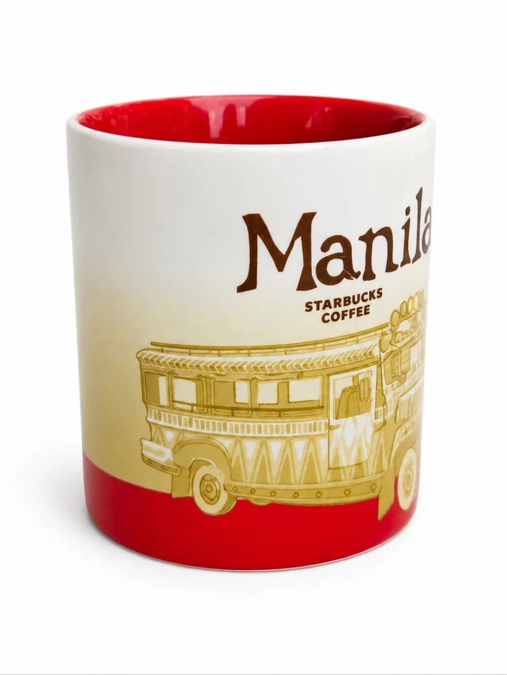 2012 Starbucks Manila Maynila Global Icon Series Coffee Mug‎ Tea Cup Red White